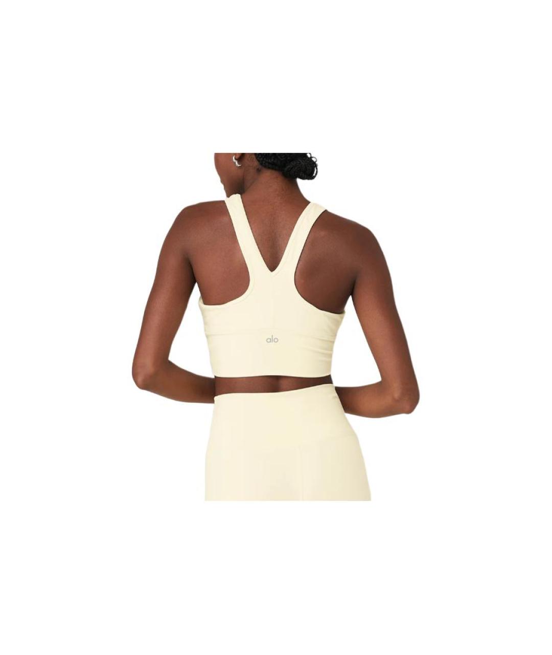 ALO YOGA Желтая майка, фото 2