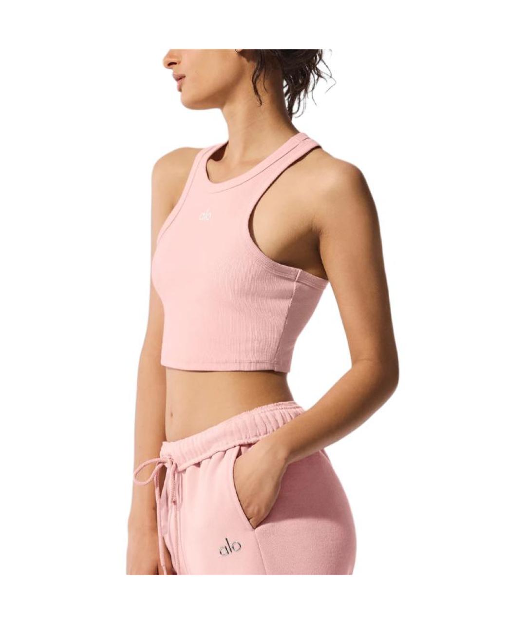 ALO YOGA Розовая майка, фото 3