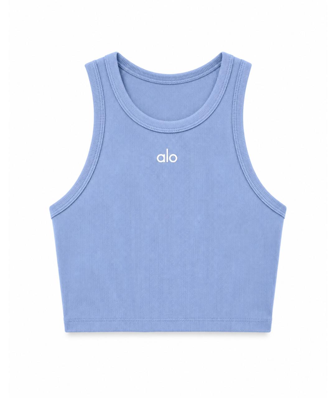 ALO YOGA Синяя майка, фото 1