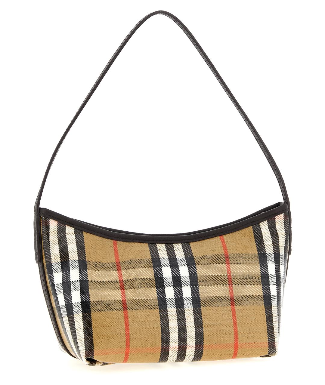 BURBERRY Бежевая хлопковая сумка через плечо, фото 2