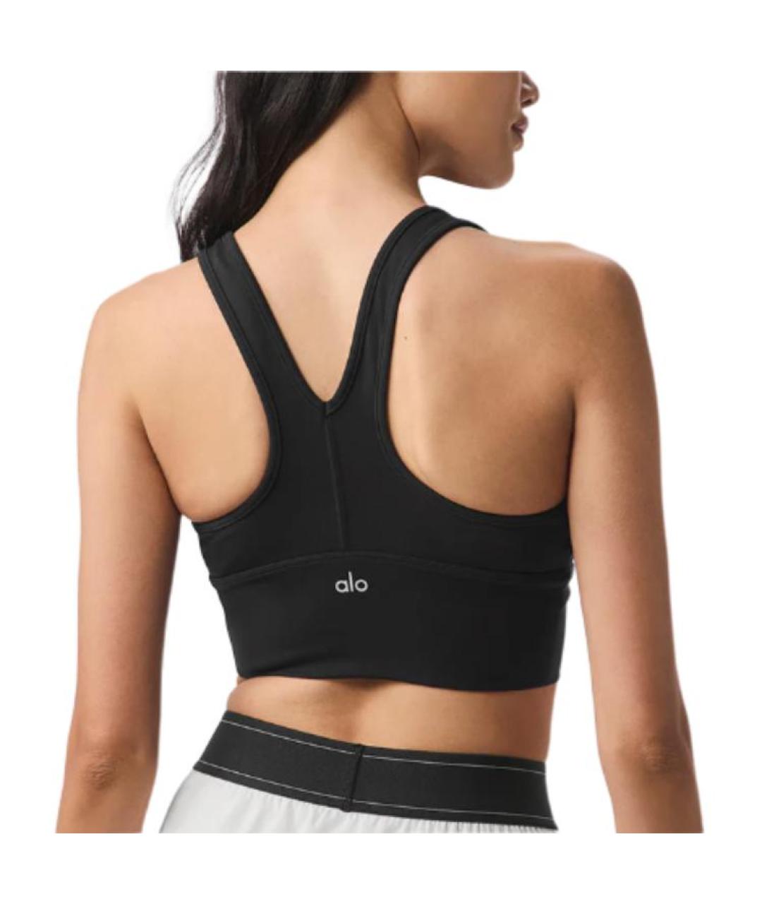 ALO YOGA Черная майка, фото 2