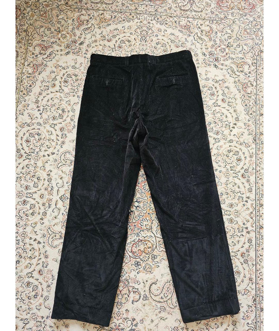 ERMENEGILDO ZEGNA XXX Черные хлопковые классические брюки, фото 2
