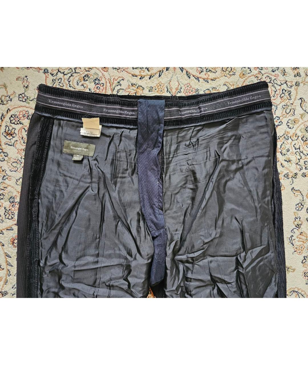ERMENEGILDO ZEGNA XXX Черные хлопковые классические брюки, фото 3