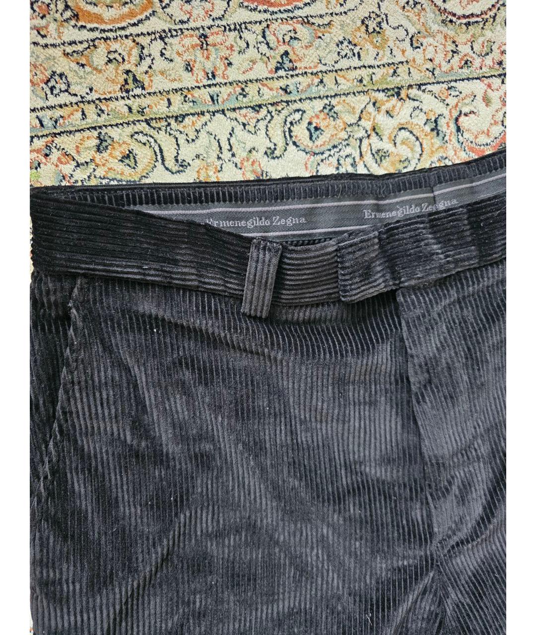 ERMENEGILDO ZEGNA XXX Черные хлопковые классические брюки, фото 4