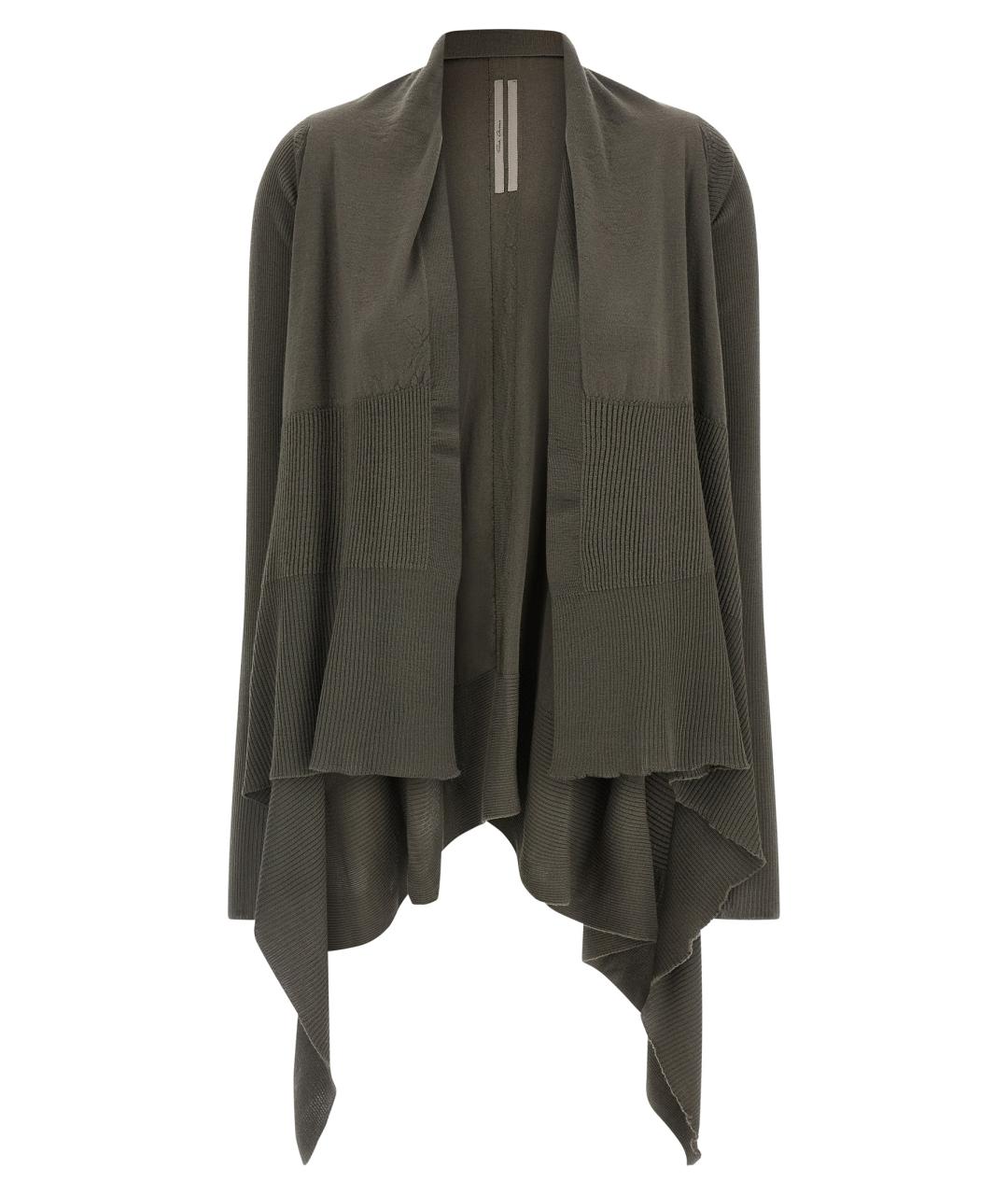 RICK OWENS Коричневый шерстяной кардиган, фото 1