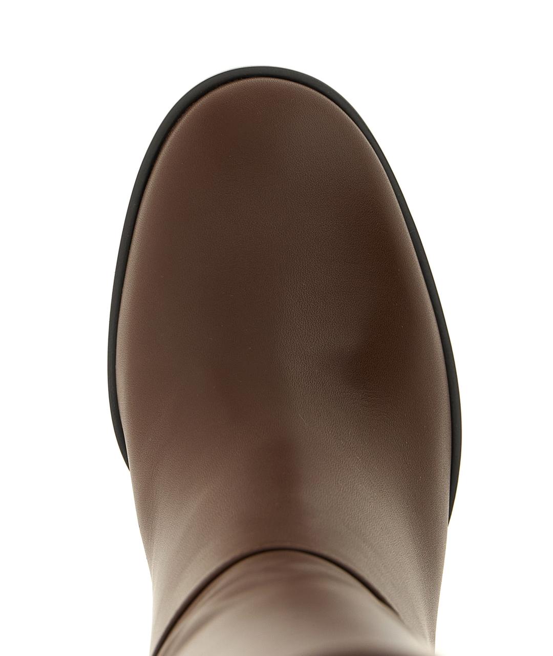GIANVITO ROSSI Коричневые кожаные сапоги, фото 4