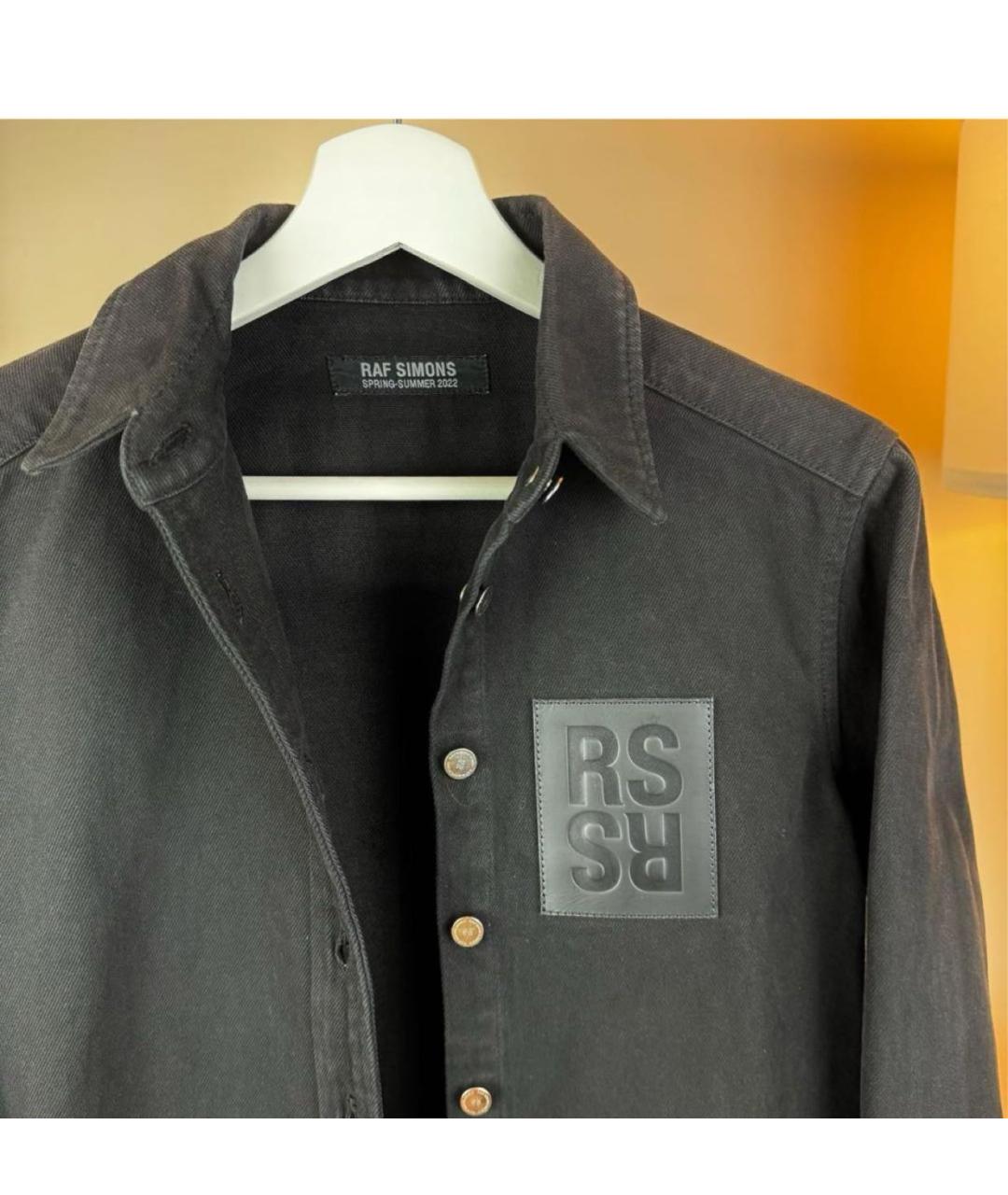 RAF SIMONS Черная хлопковая кэжуал рубашка, фото 3