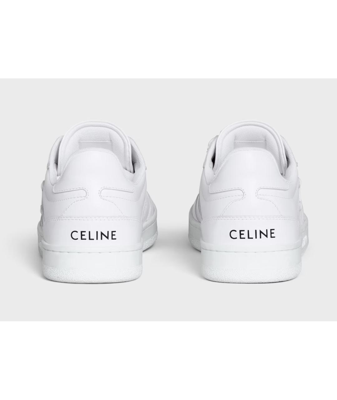 CELINE Белые кожаные кеды, фото 5