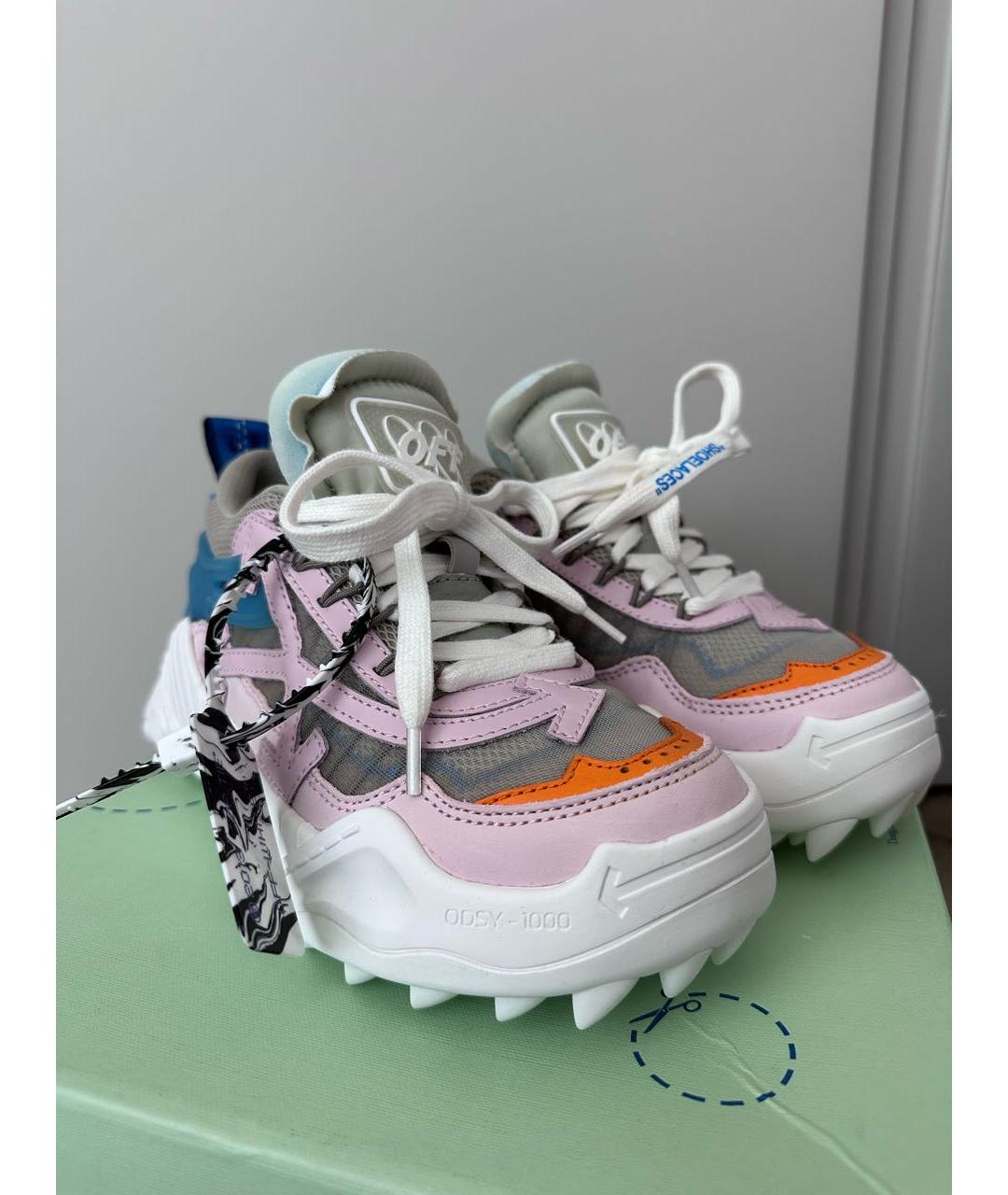 OFF-WHITE Мульти кожаные кроссовки, фото 5