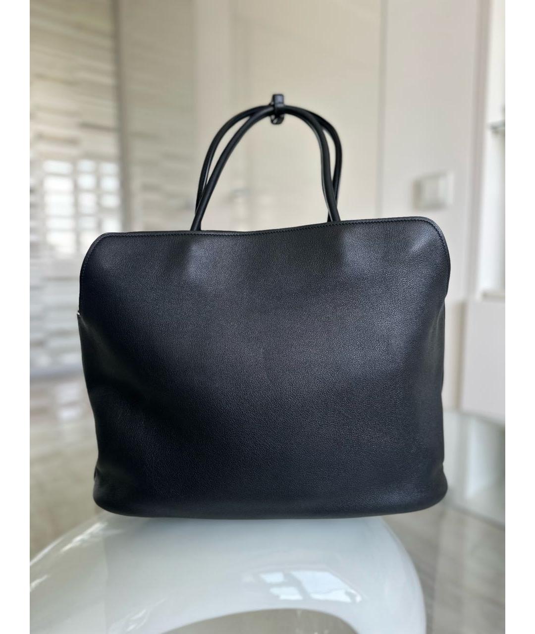 PRADA Черная кожаная сумка тоут, фото 3