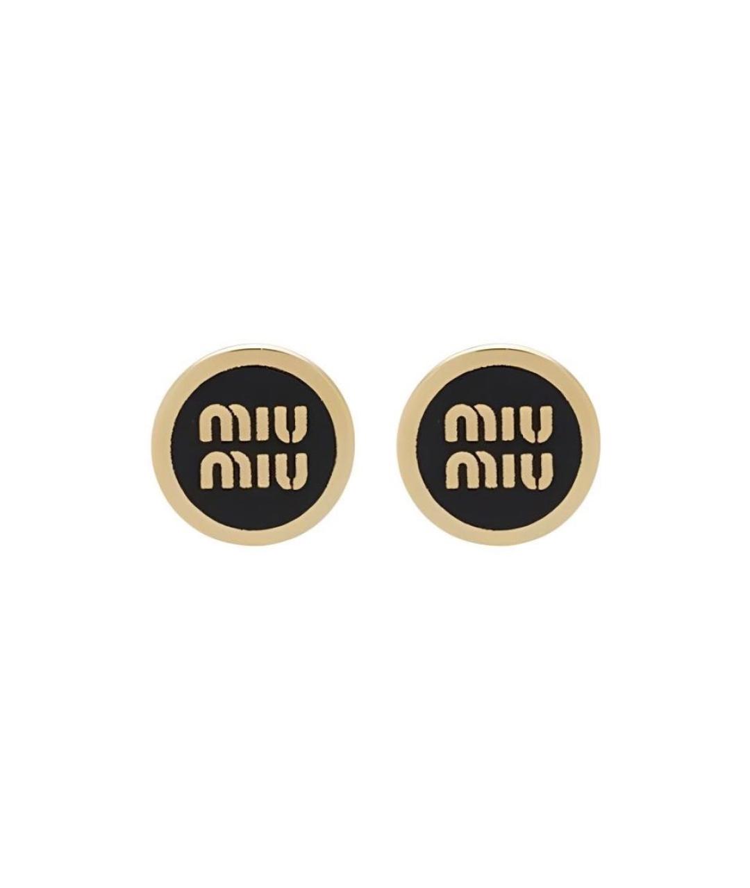 MIU MIU Черные серьги, фото 1