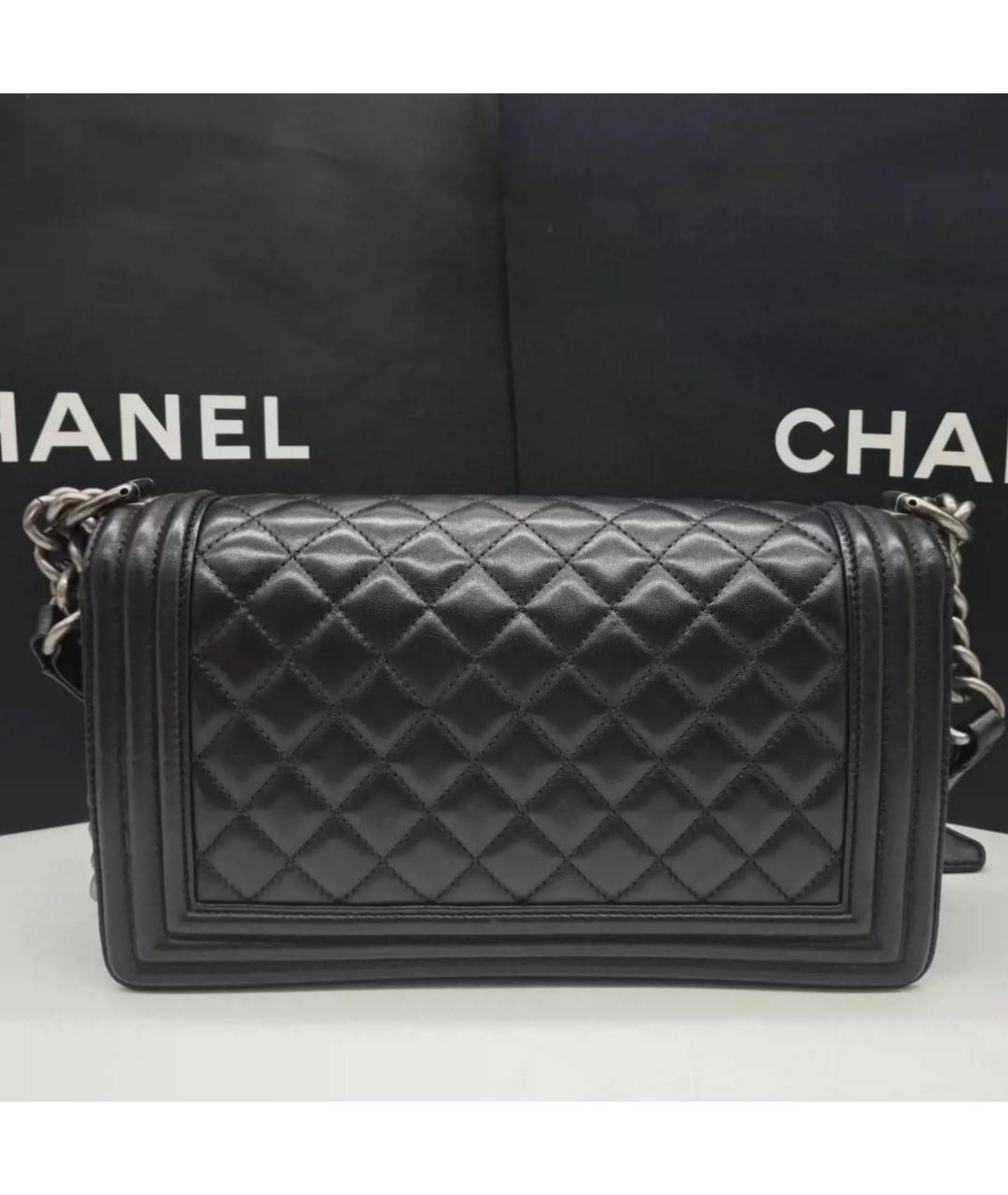 CHANEL Черная кожаная сумка через плечо, фото 2