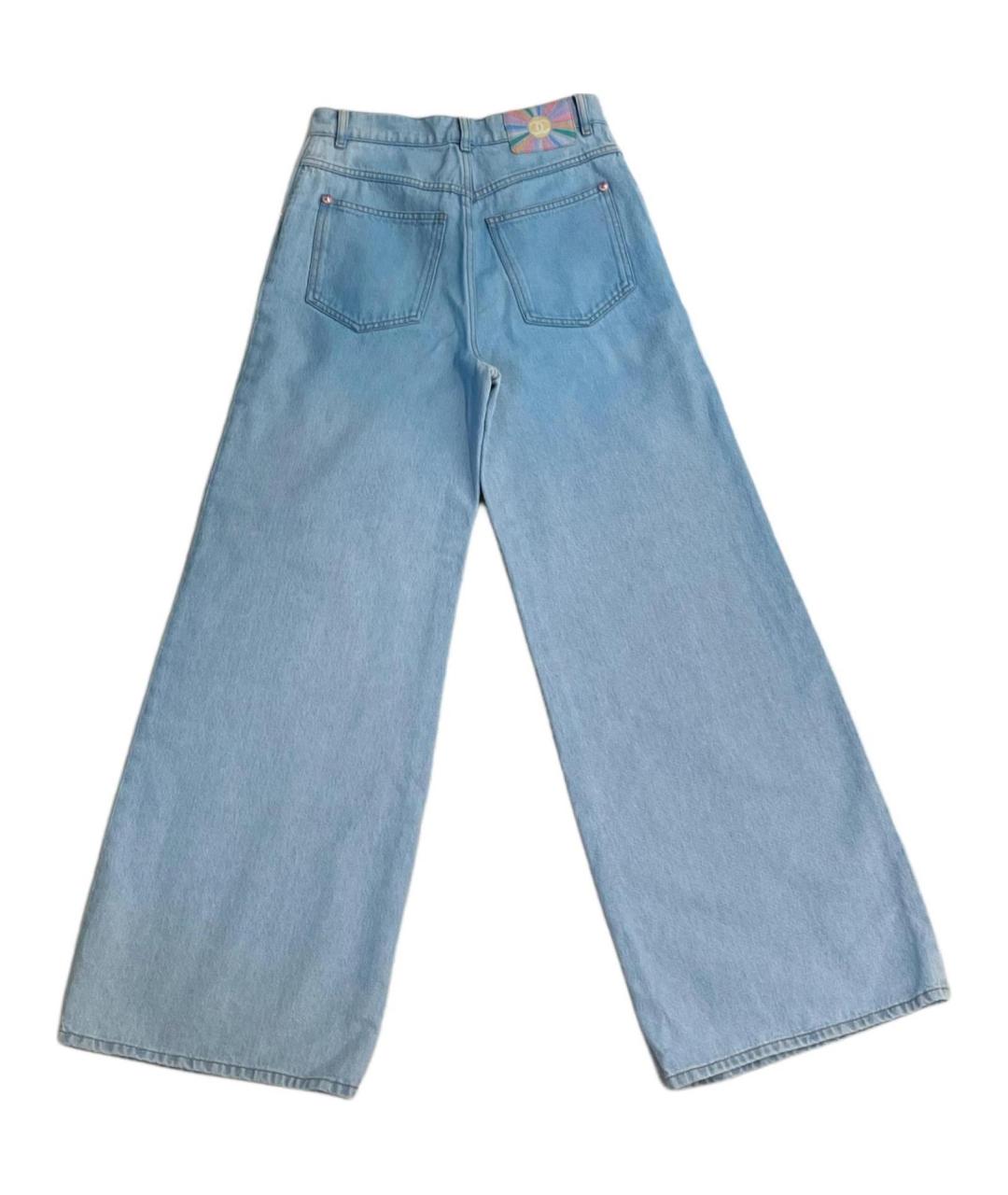 CHANEL Синие хлопковые прямые джинсы, фото 2