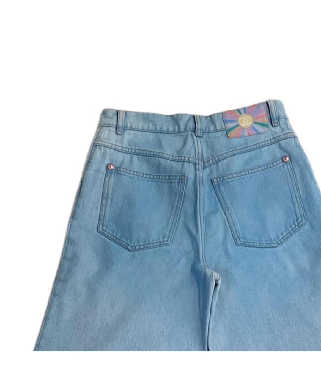 CHANEL Синие хлопковые прямые джинсы, фото 6