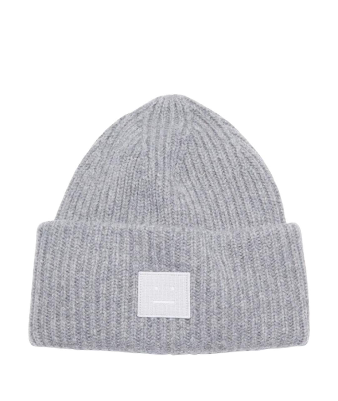 ACNE STUDIOS Серая шерстяная шапка, фото 1