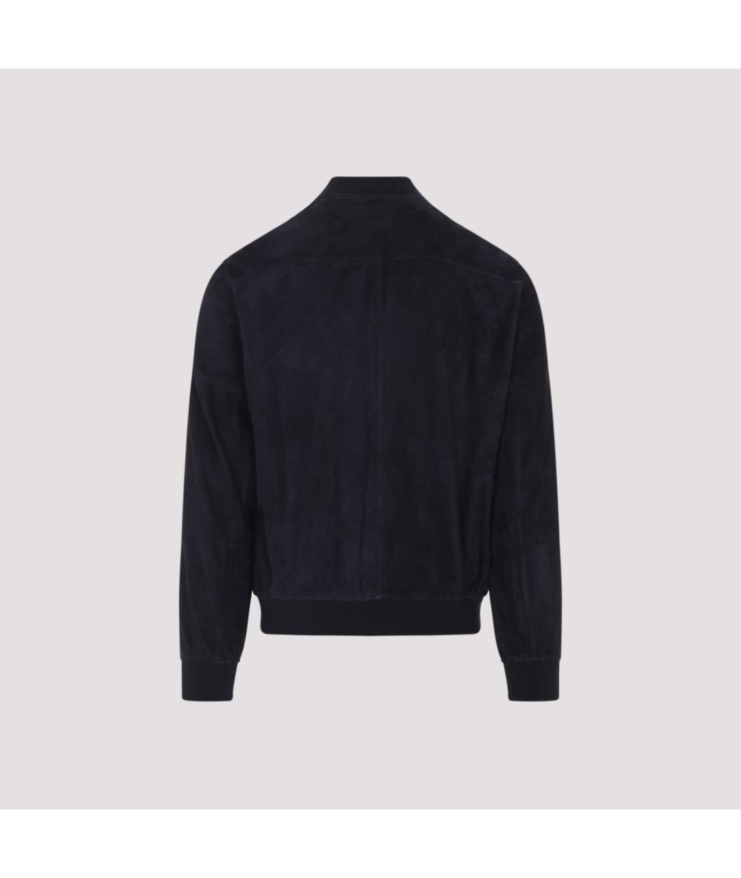 BRUNELLO CUCINELLI Темно-синяя замшевая куртка, фото 4