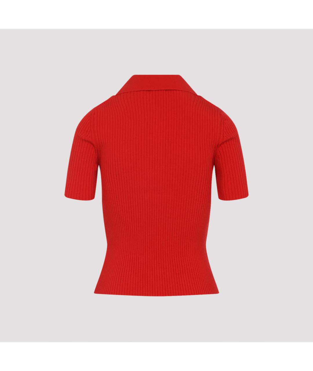 COURREGES Красная вискозная футболка, фото 4
