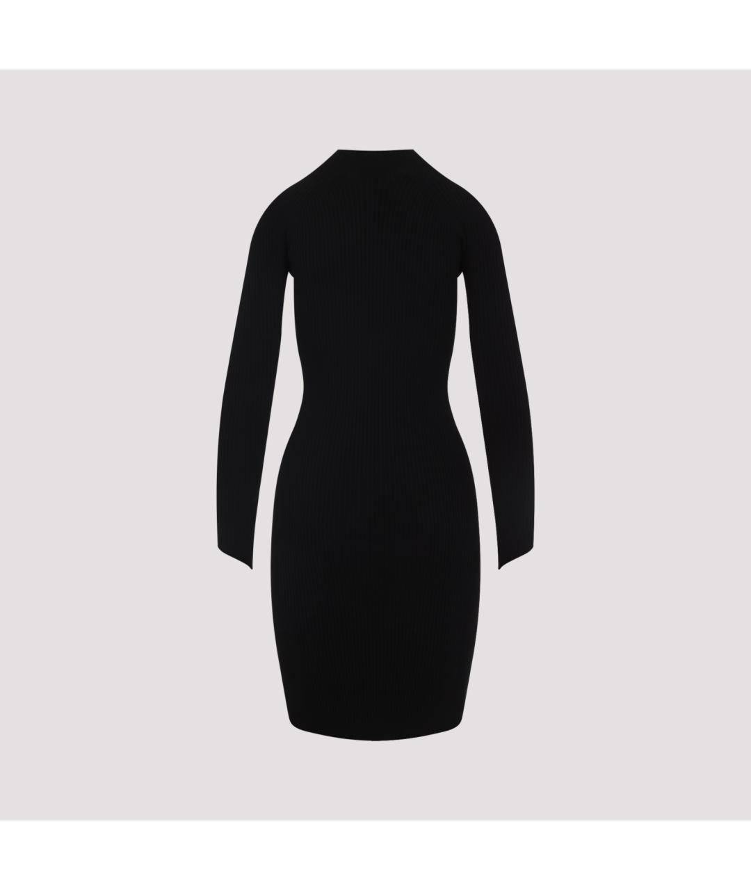 COURREGES Черное вискозное повседневное платье, фото 4