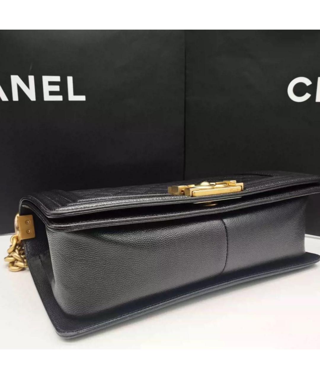 CHANEL Черная кожаная сумка через плечо, фото 6