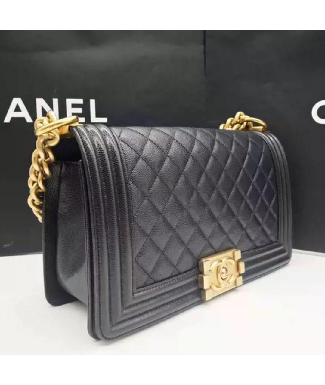CHANEL Черная кожаная сумка через плечо, фото 3