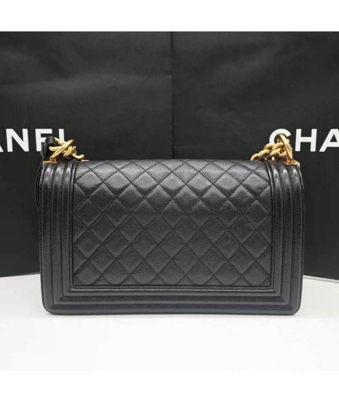 CHANEL Черная кожаная сумка через плечо, фото 2