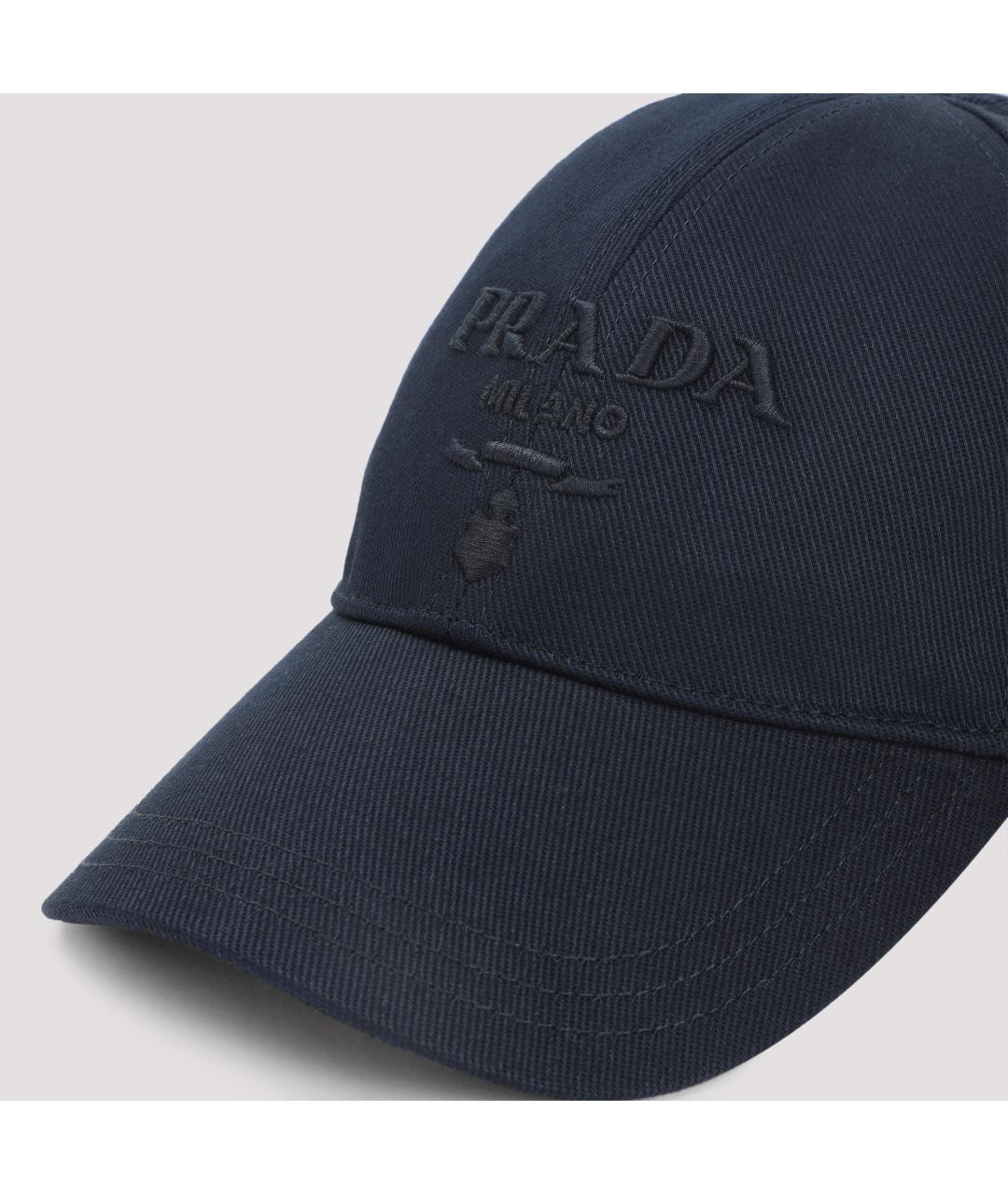 PRADA Темно-синяя хлопковая кепка/бейсболка, фото 5
