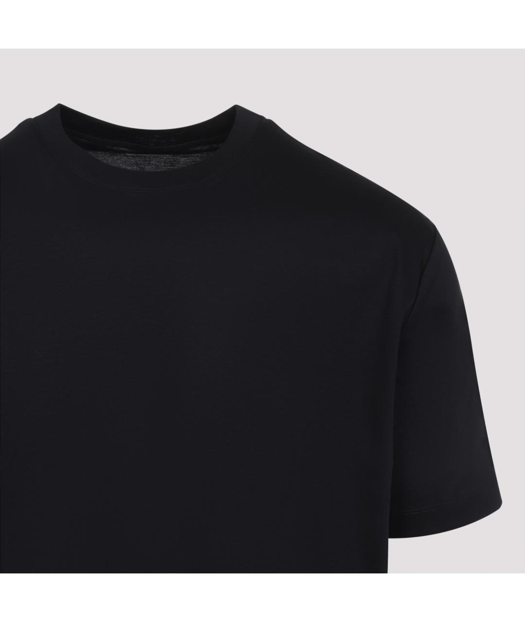 KITON Черная хлопковая футболка, фото 5