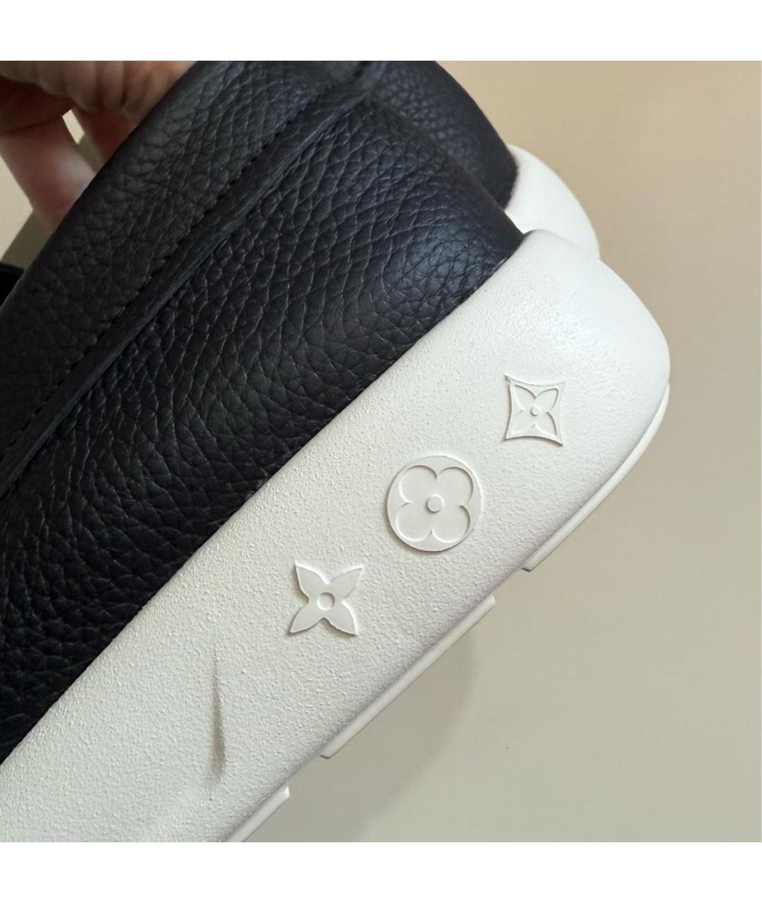 LOUIS VUITTON Черные кожаные мокасины, фото 8
