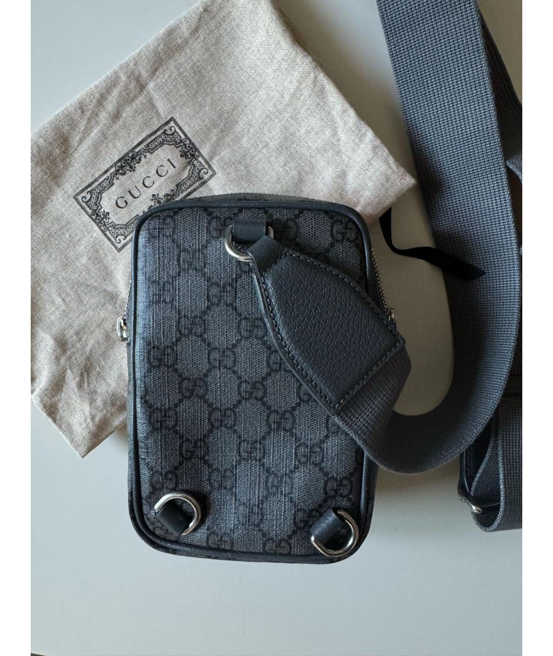 GUCCI Антрацитовая сумка на плечо, фото 6