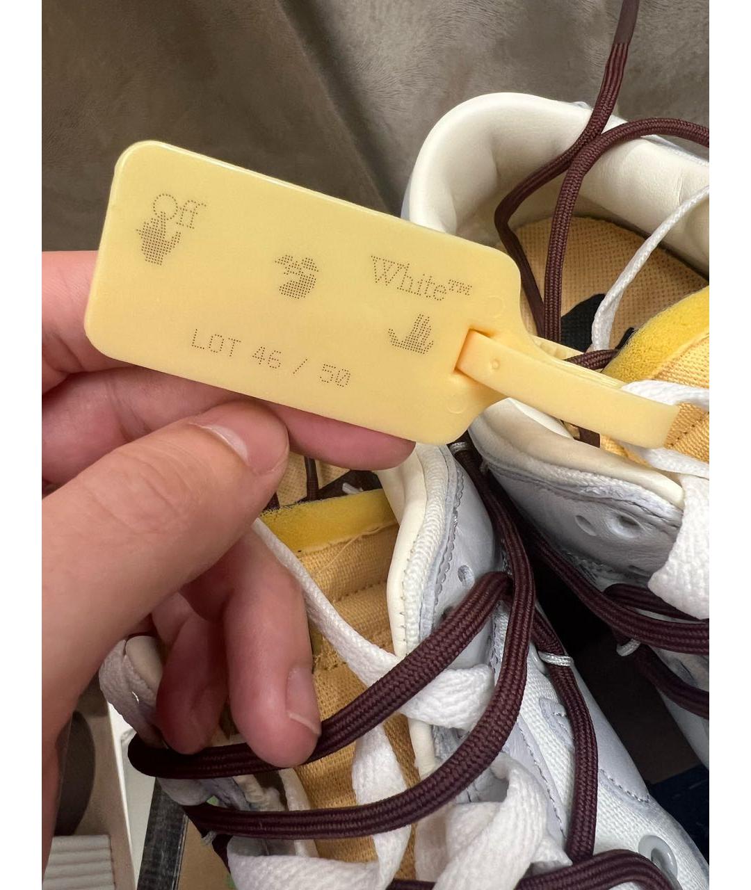 NIKE X OFF-WHITE Серые низкие кроссовки / кеды, фото 3
