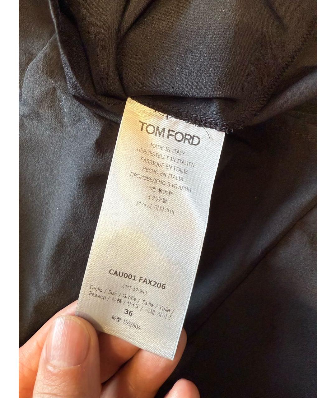 TOM FORD Черная полиэстеровая блузы, фото 4