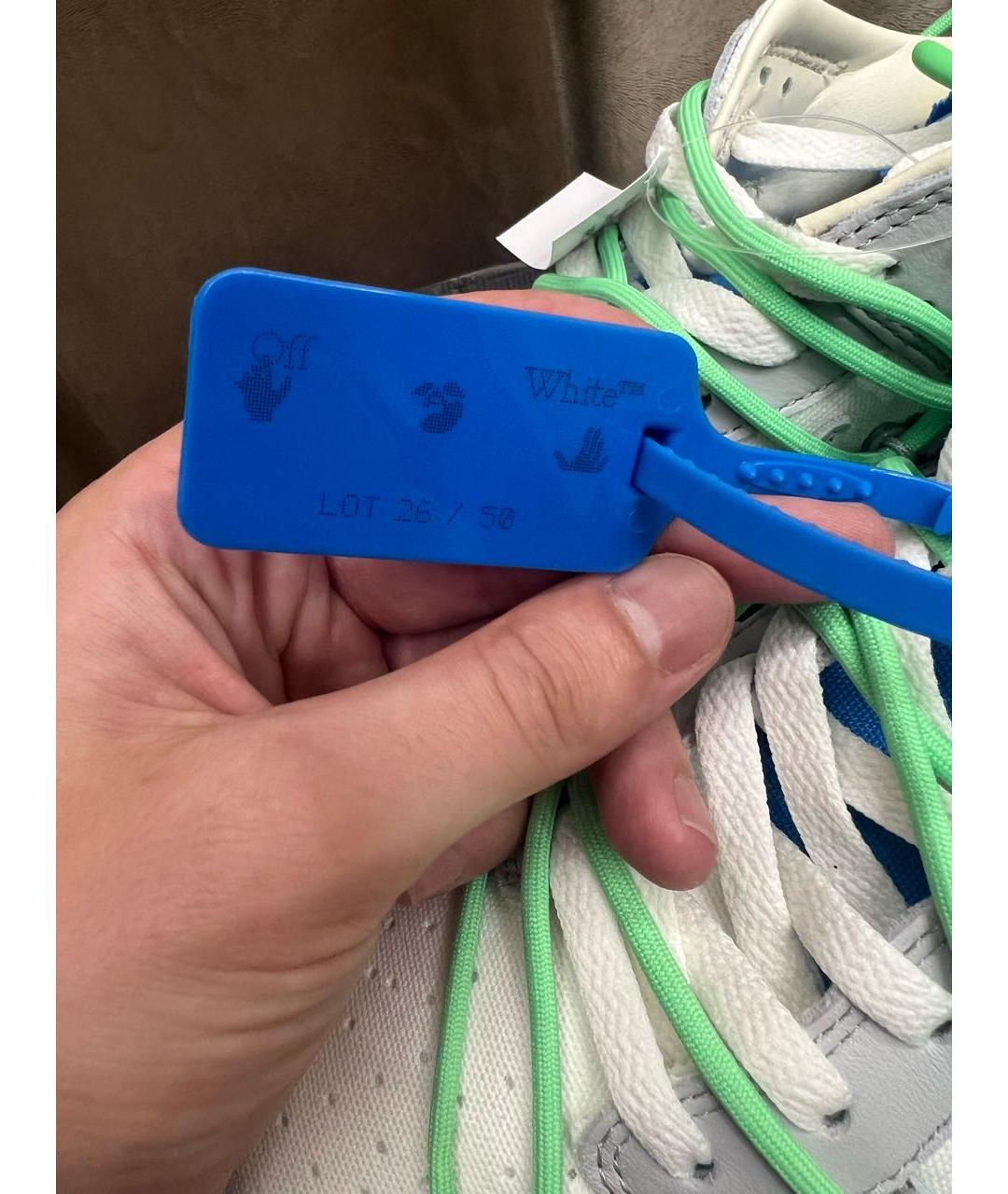 NIKE X OFF-WHITE Серые низкие кроссовки / кеды, фото 4