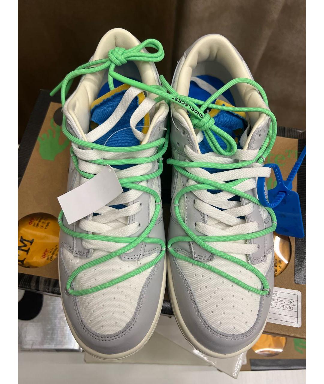 NIKE X OFF-WHITE Серые низкие кроссовки / кеды, фото 3