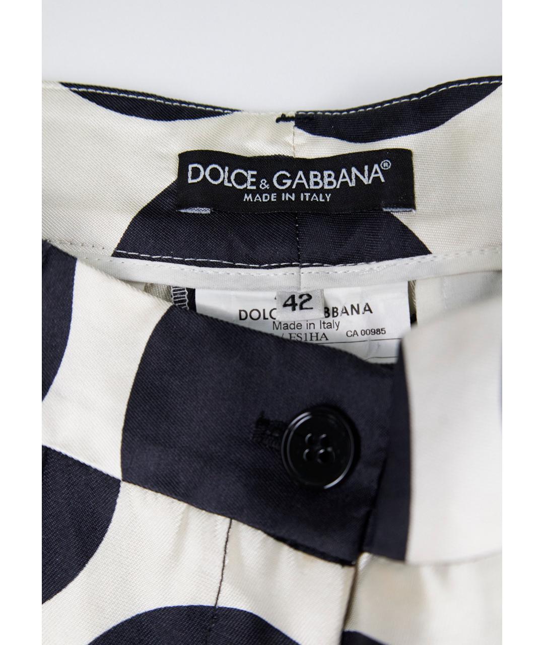 DOLCE&GABBANA Мульти шелковые брюки широкие, фото 4