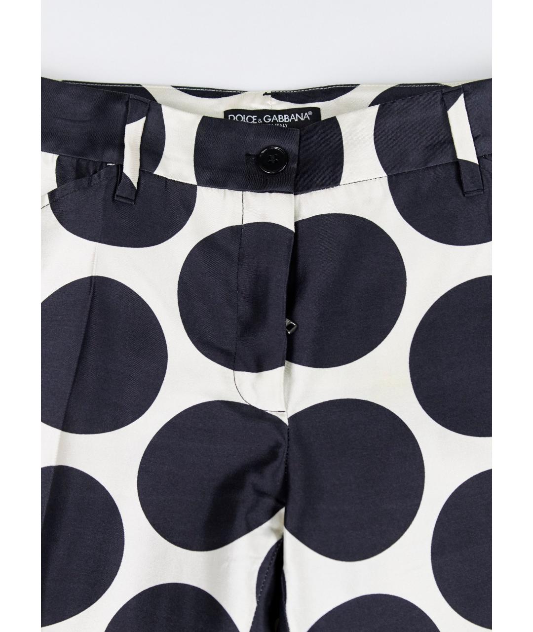 DOLCE&GABBANA Мульти шелковые брюки широкие, фото 3