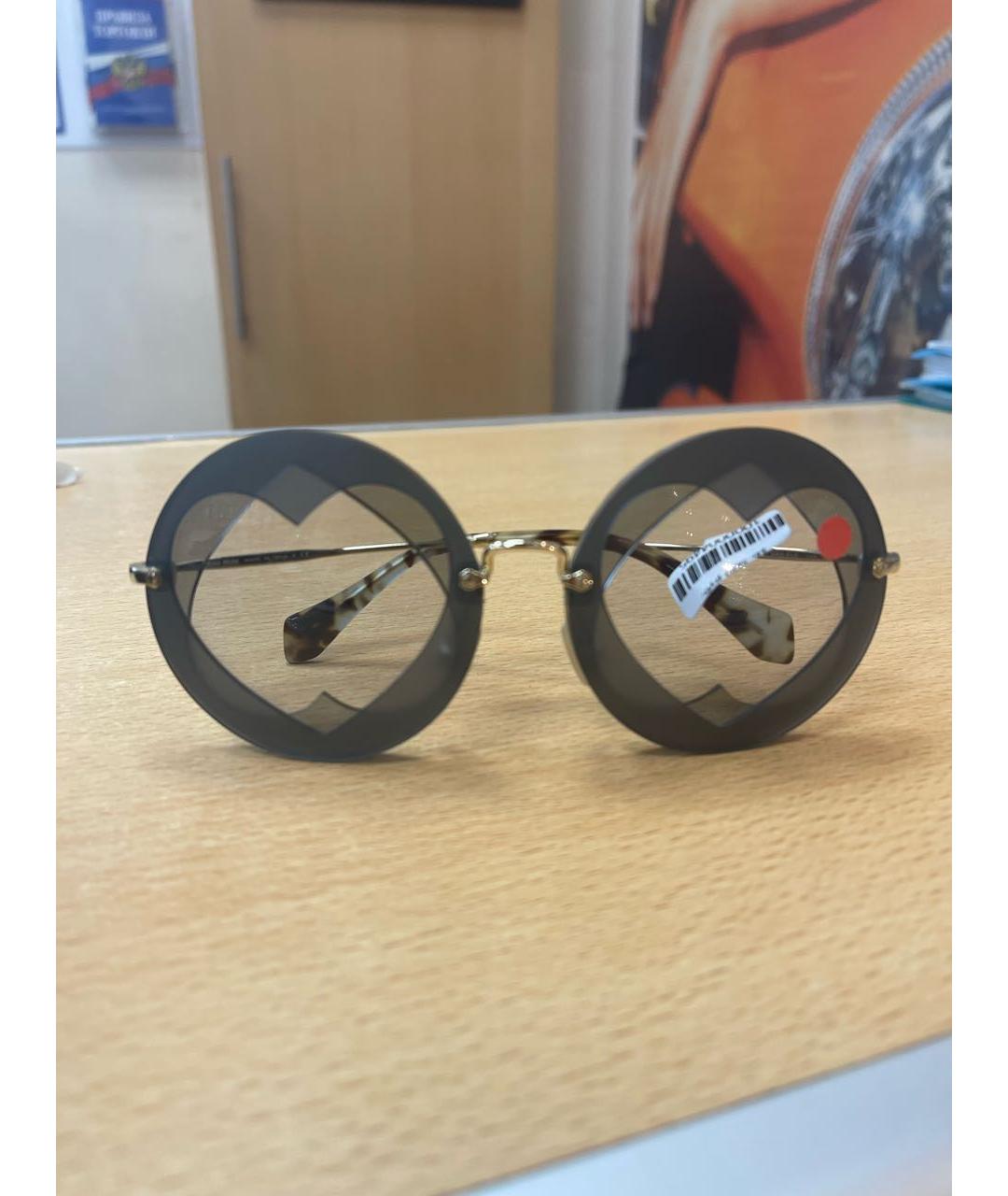 MIU MIU Металлические солнцезащитные очки, фото 3