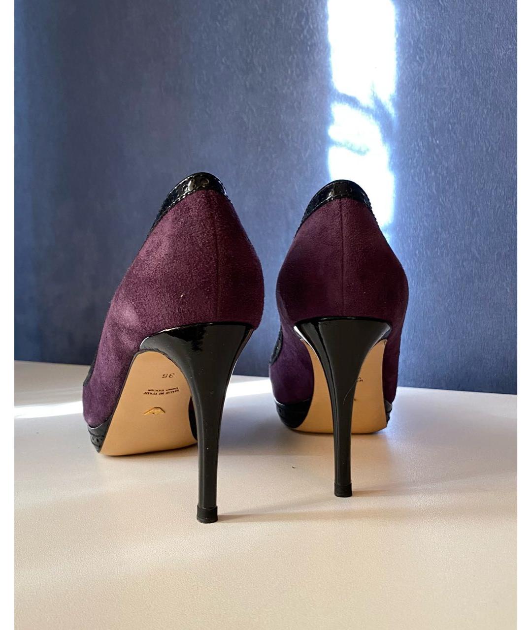 EMPORIO ARMANI Фиолетовые замшевые туфли, фото 3