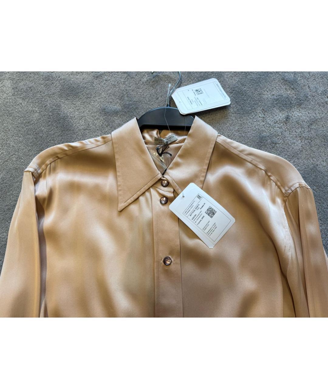 BOTTEGA VENETA Розовая шелковая рубашка, фото 3