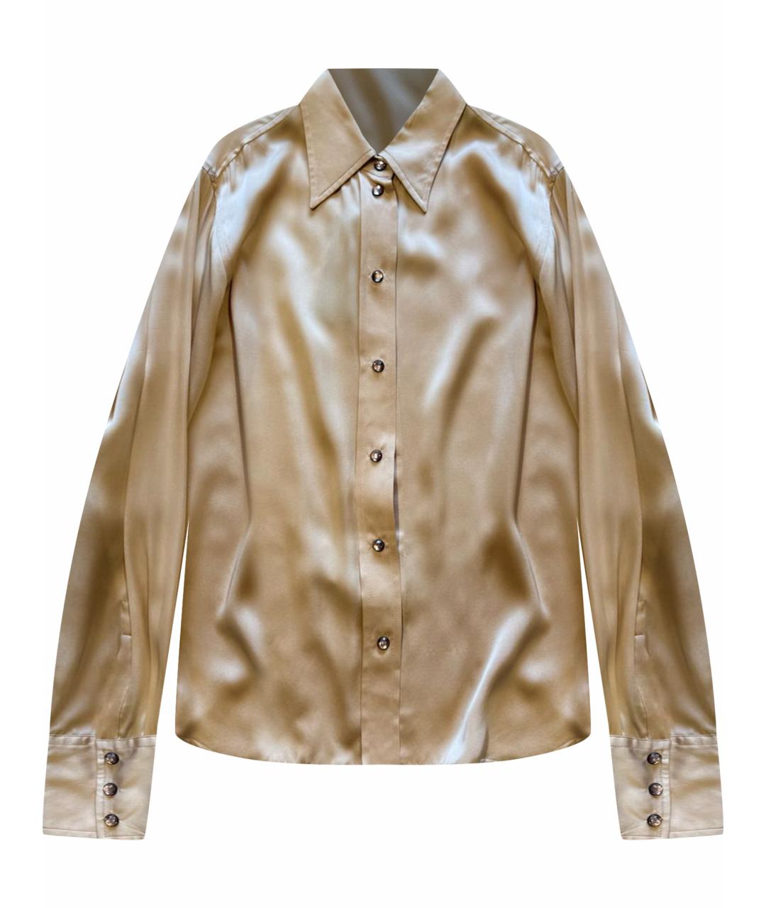BOTTEGA VENETA Розовая шелковая рубашка, фото 1