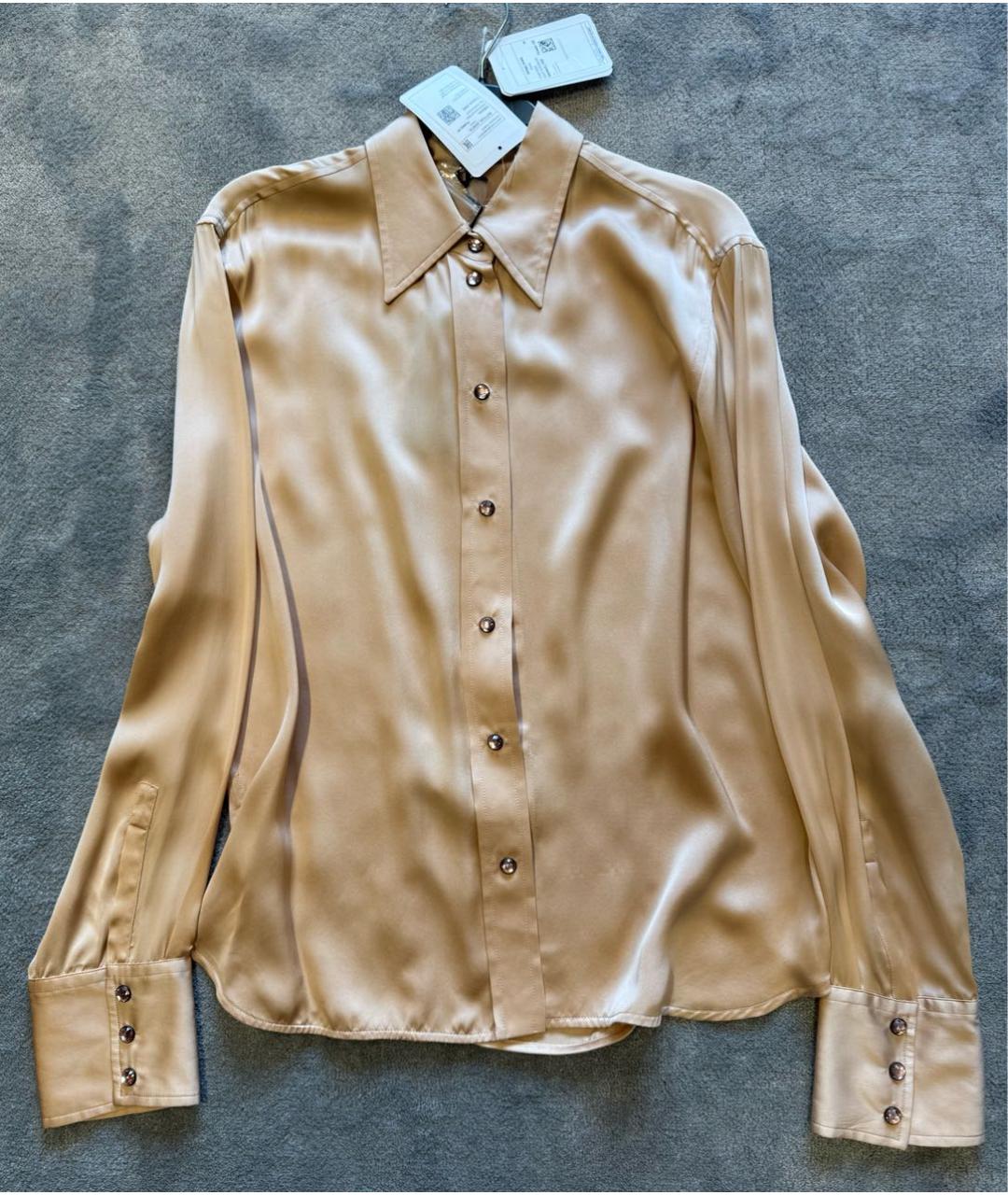 BOTTEGA VENETA Розовая шелковая рубашка, фото 9