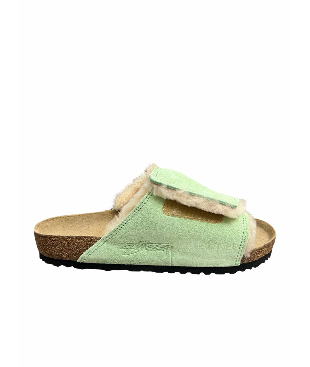BIRKENSTOCK Зеленые шлепанцы, фото 1