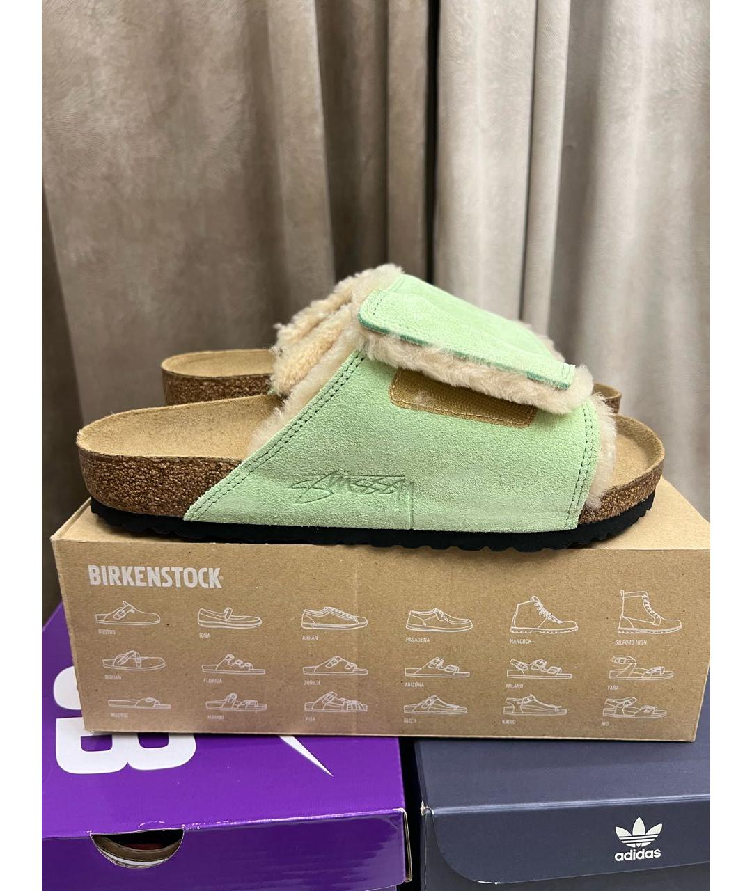 BIRKENSTOCK Зеленые шлепанцы, фото 7