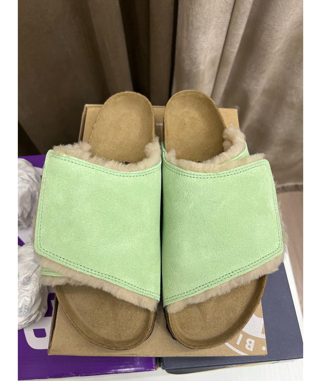 BIRKENSTOCK Зеленые шлепанцы, фото 2