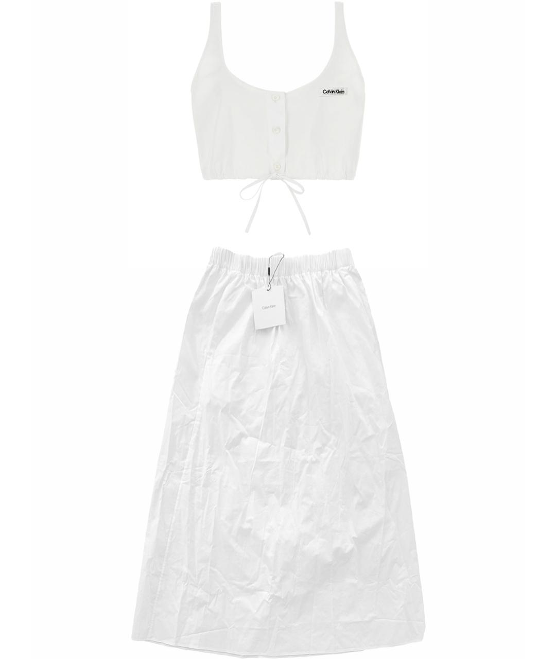 CALVIN KLEIN Белый хлопковый костюм с юбками, фото 1
