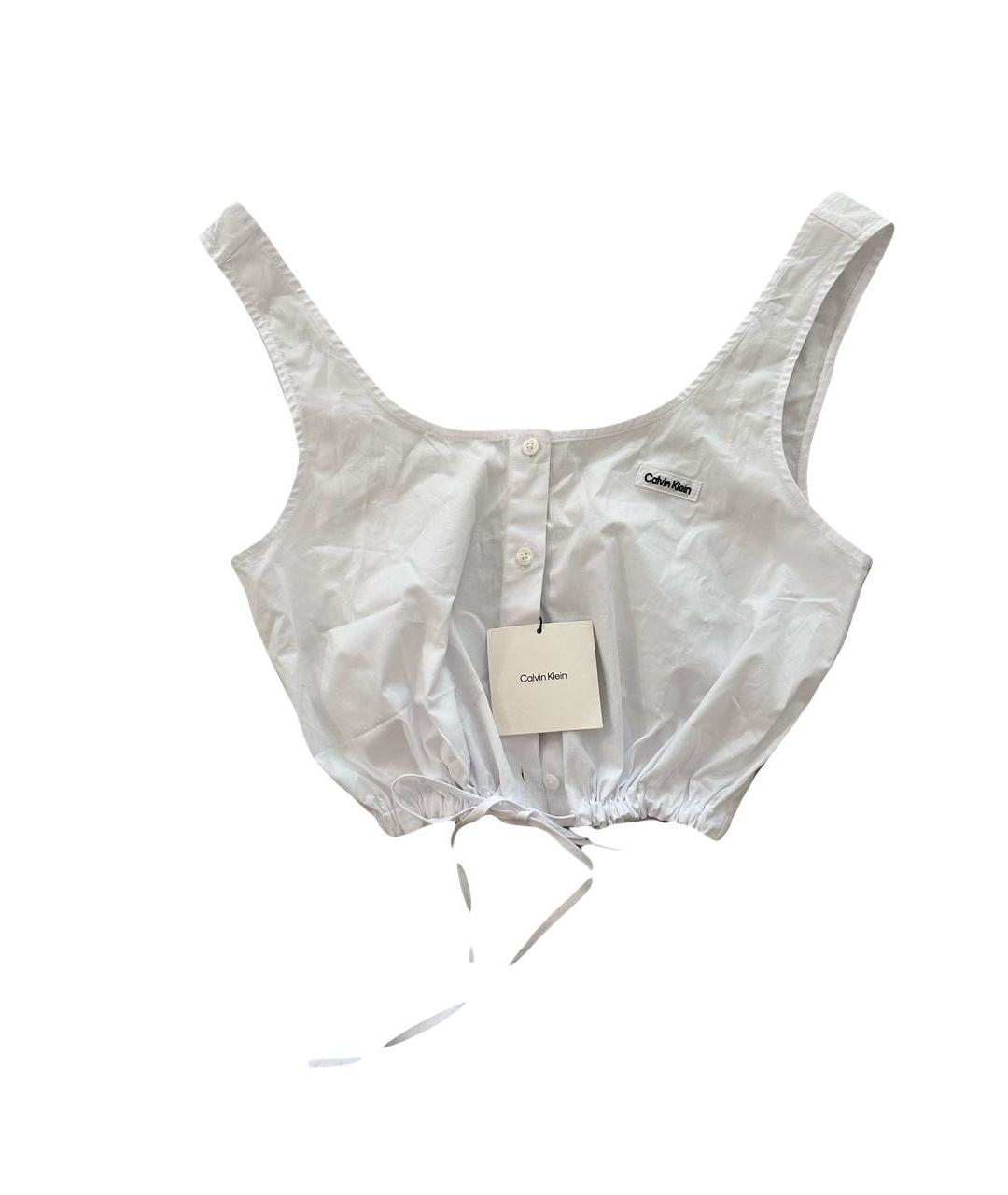 CALVIN KLEIN Белый хлопковый костюм с юбками, фото 5
