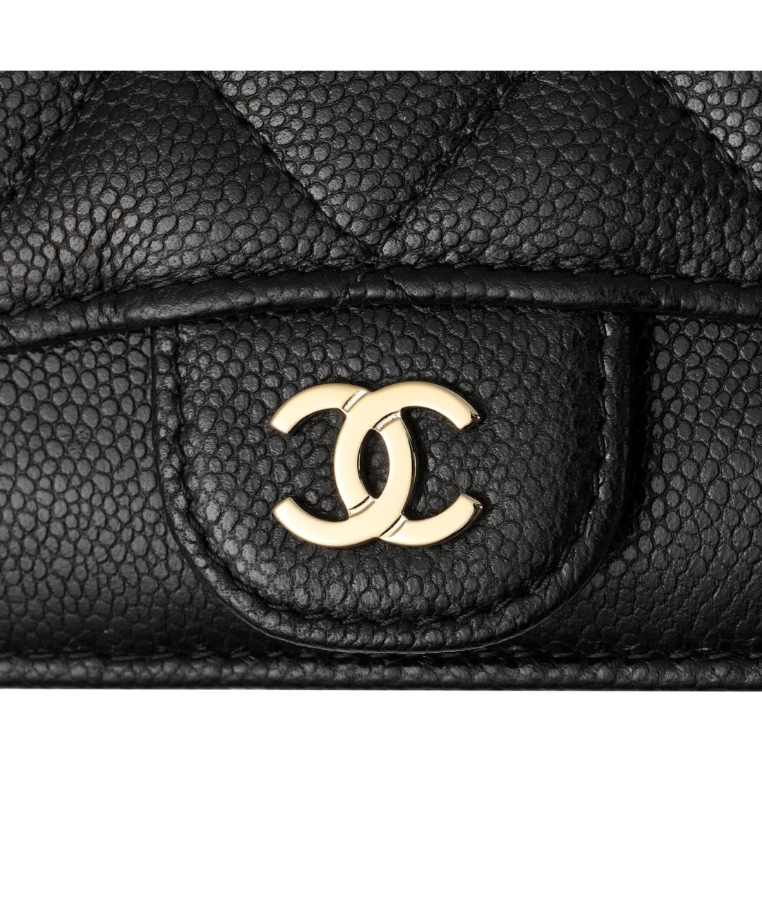 CHANEL Черный кожаный кардхолдер, фото 5