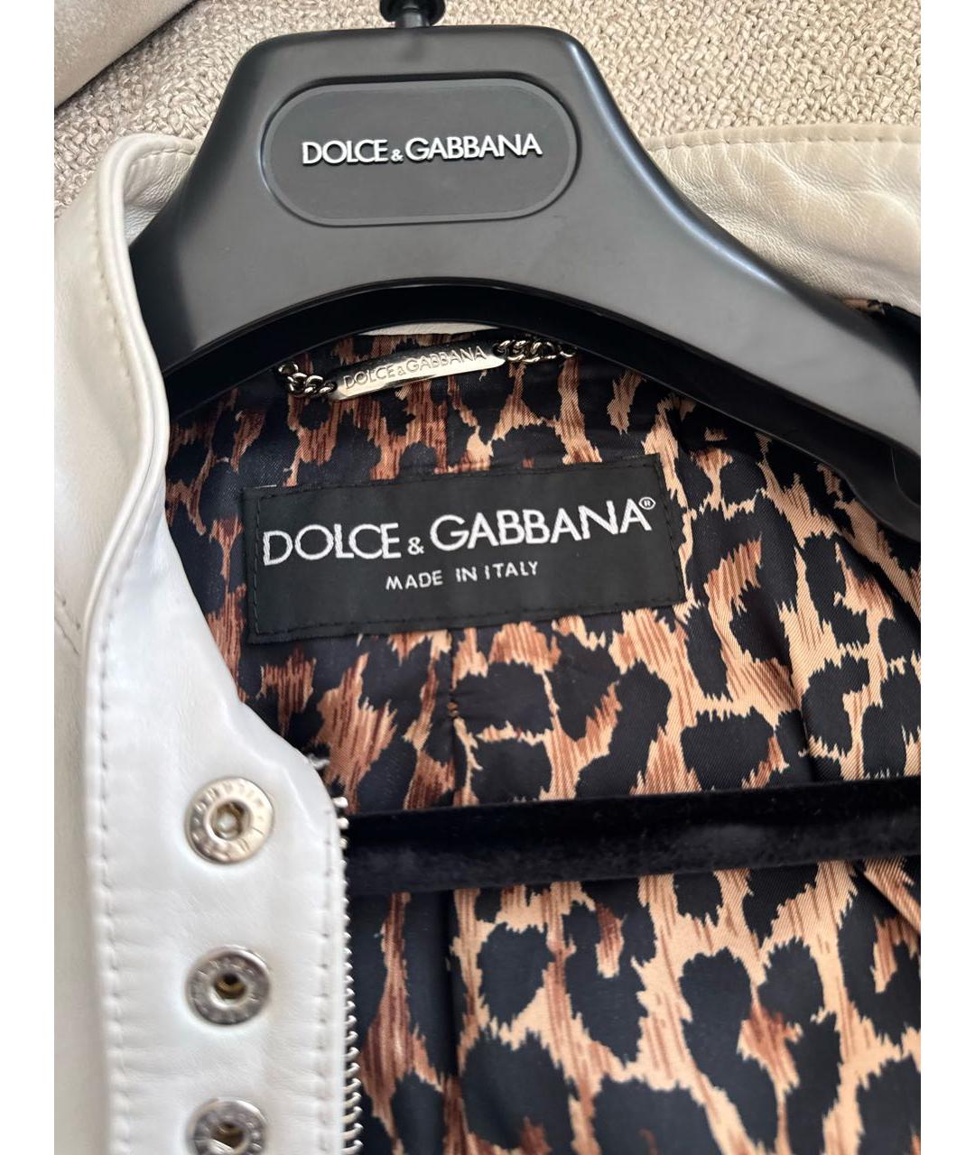 DOLCE&GABBANA Черная кожаная куртка, фото 3