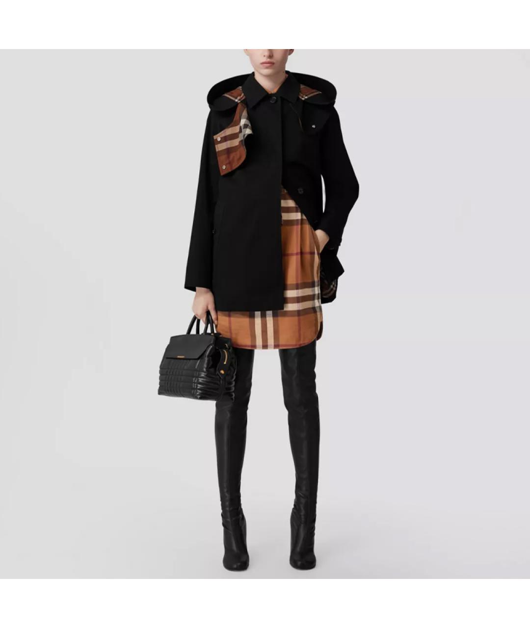 BURBERRY Черный хлопковый тренч/плащ, фото 3