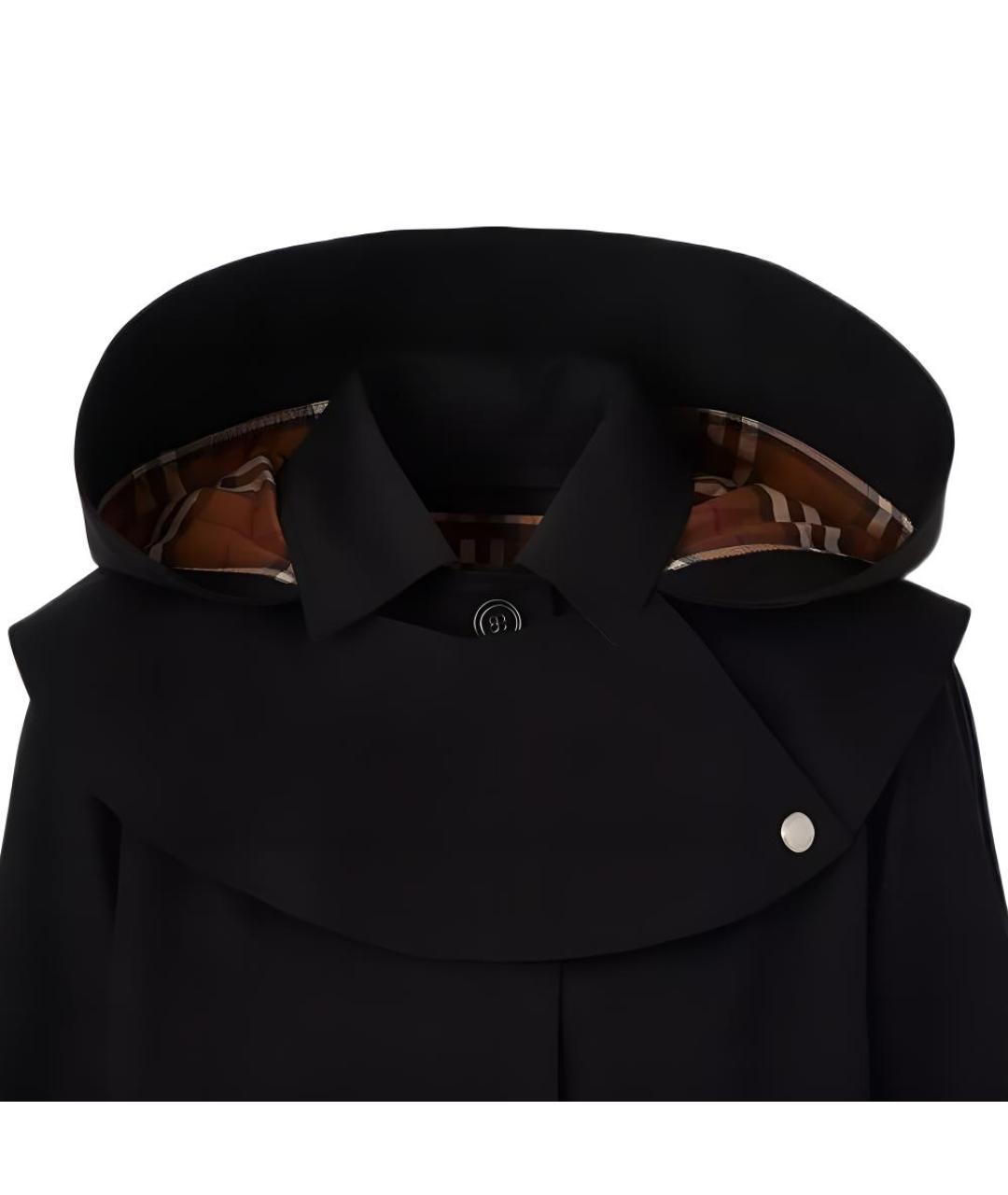 BURBERRY Черный хлопковый тренч/плащ, фото 5