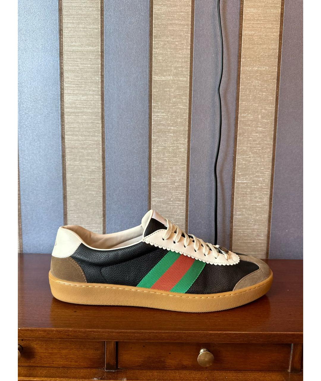 GUCCI Кожаные низкие кроссовки / кеды, фото 9